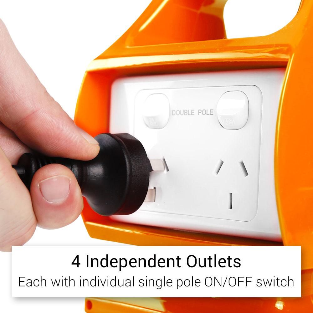 Portable 4 Socket Power Outlet - 240V 10amps