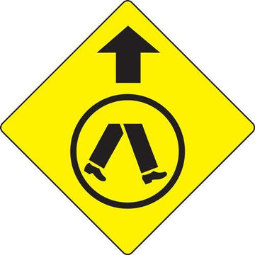 Pedestrians Crossing Ahead (Symbolic) Sign - 600x600mm 0.7 kg