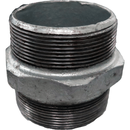 Nipple HEX - 65mm | Galvanised Steel 3.5 kg