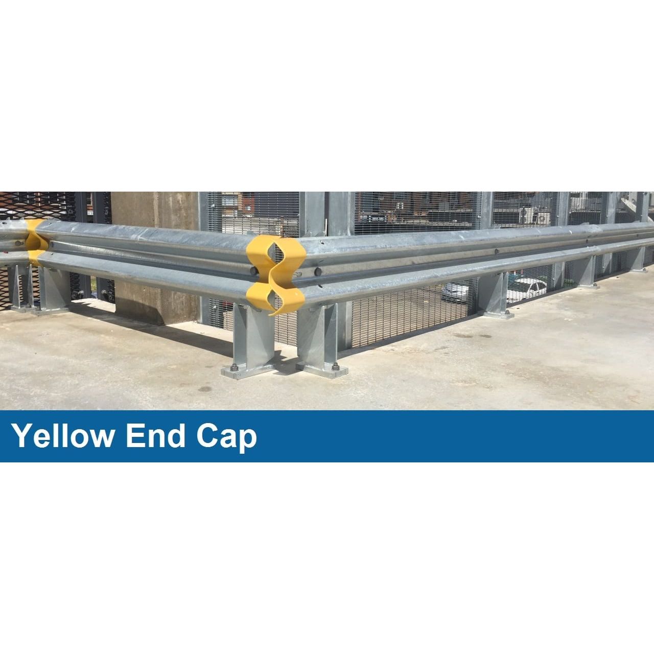 Guard Rail End Protector - Safety Yellow