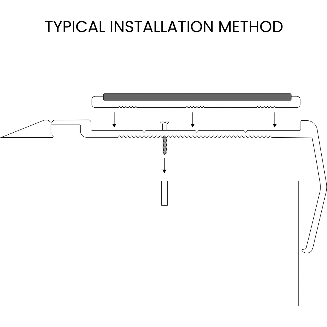 Stair Nosing - ESN22 1.75 kg Black Base Clear Anodised ESN22CB