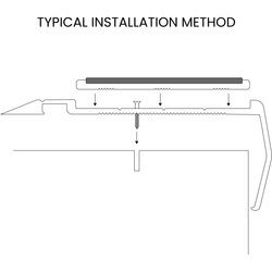 Stair Nosing - ESN23 1.75 kg Grey Base Black Anodised ESN23BC