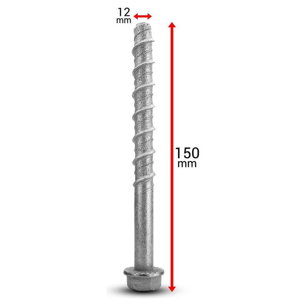 Screw Bolt - Galvanised - 12 x 150mm