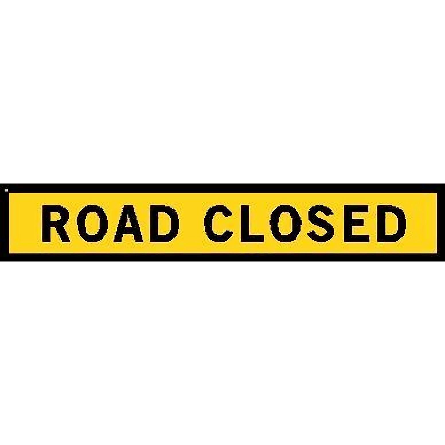 road closed boxed edge sign