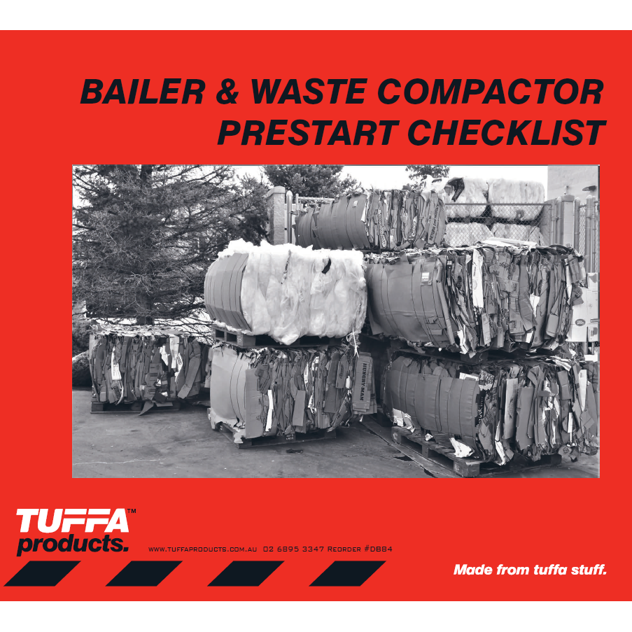 Bailer & Waste Compactor Prestart Checklist 2.1 kg