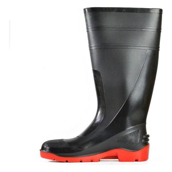 Bata Utility Safety Gumboots, 400mm, Black/Red 7 kg size 6 CE1072-6