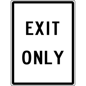 Carpark Sign - Exit Only 3.5 kg 300x450 material Poly ES-CSEO-P-300X450