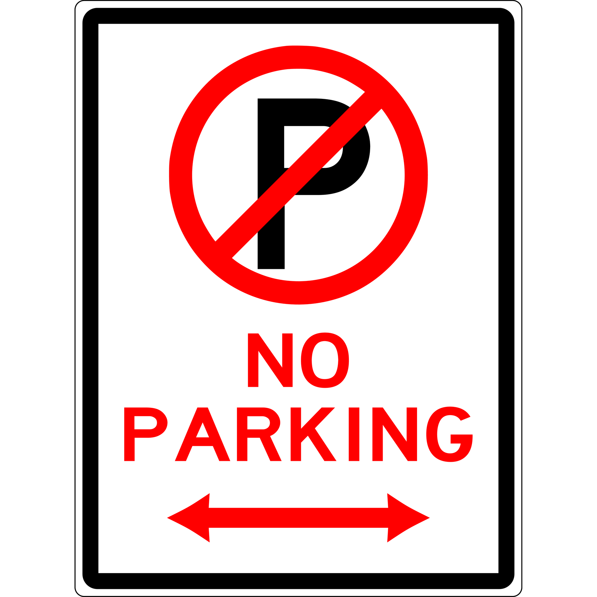 Carpark Sign - No Parking W/ Arrows Sign - eSafety Supplies