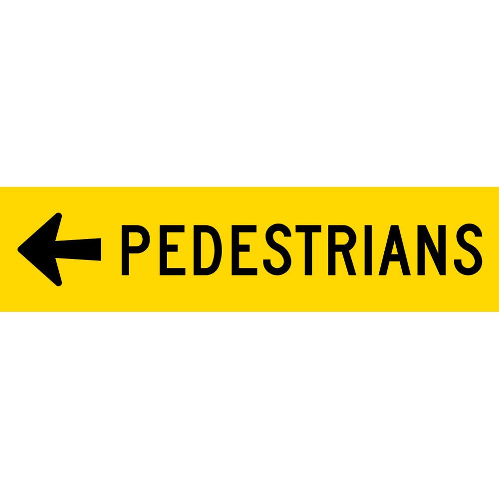 Pedestrians Left Corflute Sign 10 kg