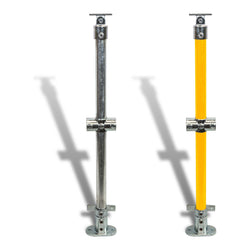 Cope – DDA Through Stanchion (Straight Base) – Wall Mount 35 kg Color Galvanised CMH-DDA-TS-SB-WM-G