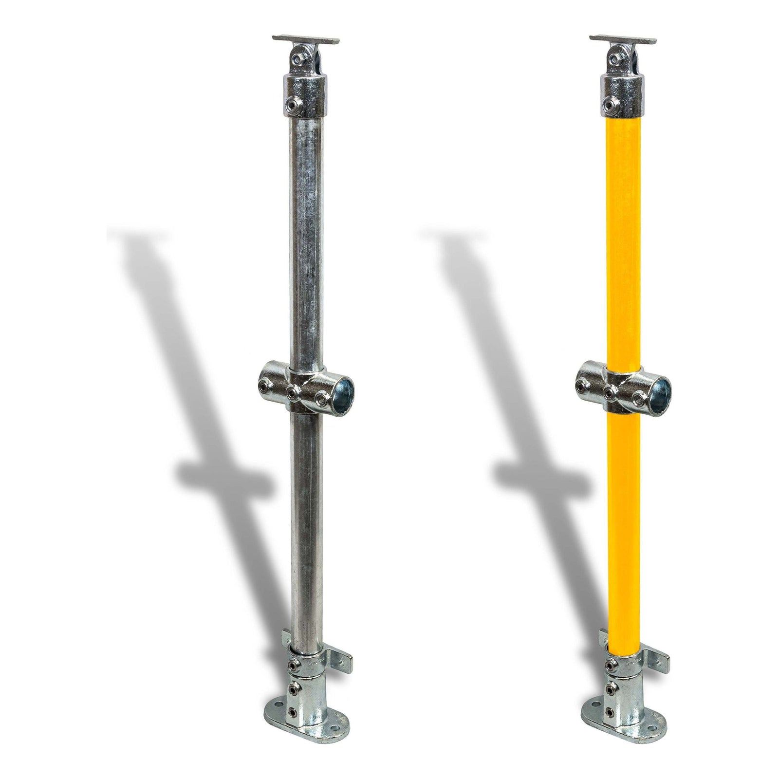 Cope – DDA Through Stanchion (Straight Base) – Wall Mount 35 kg Color Yellow CMH-DDA-TS-SB-WM-Y