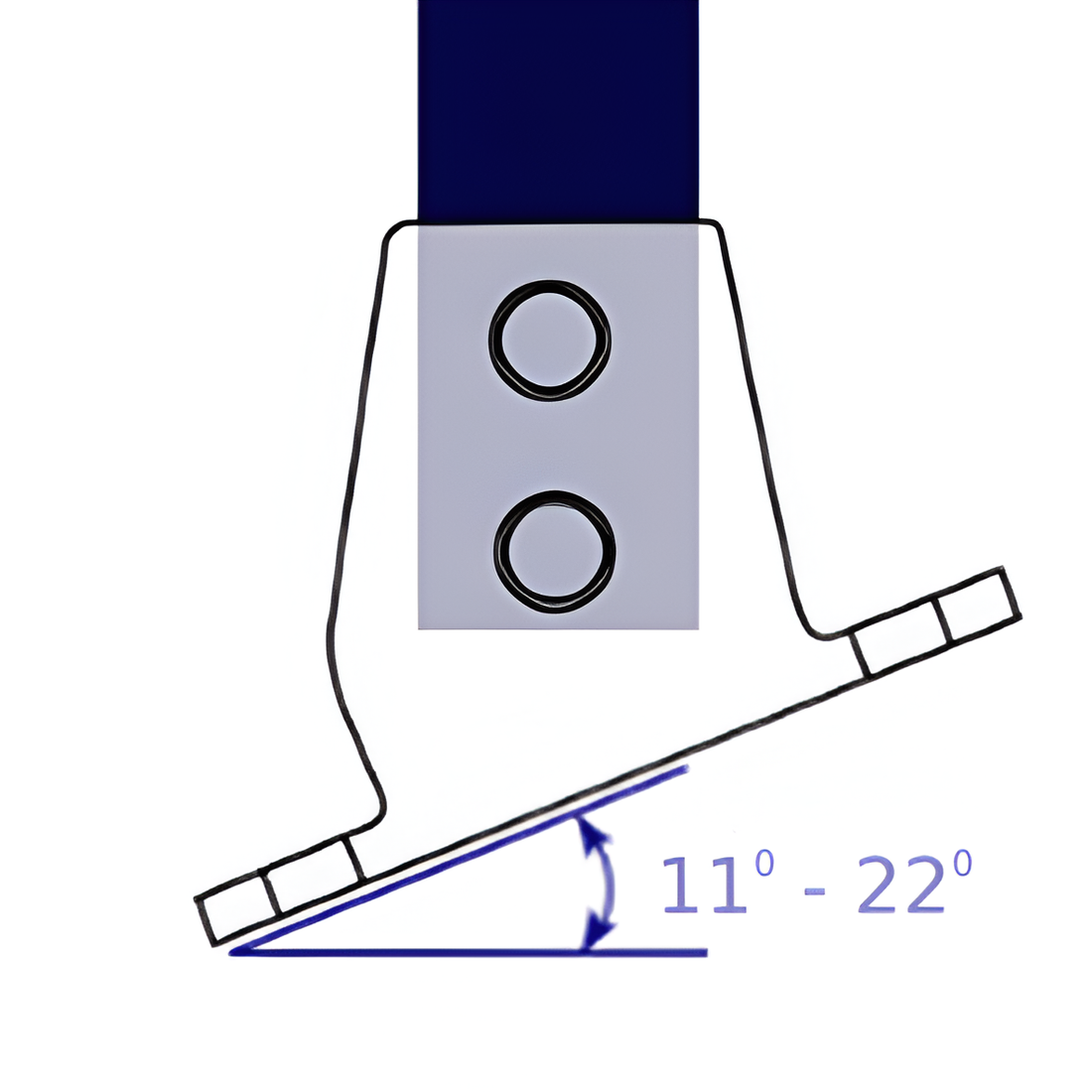 CopeRail - 252 - Angle Base Flange (11-22 degree) 4.27 kg