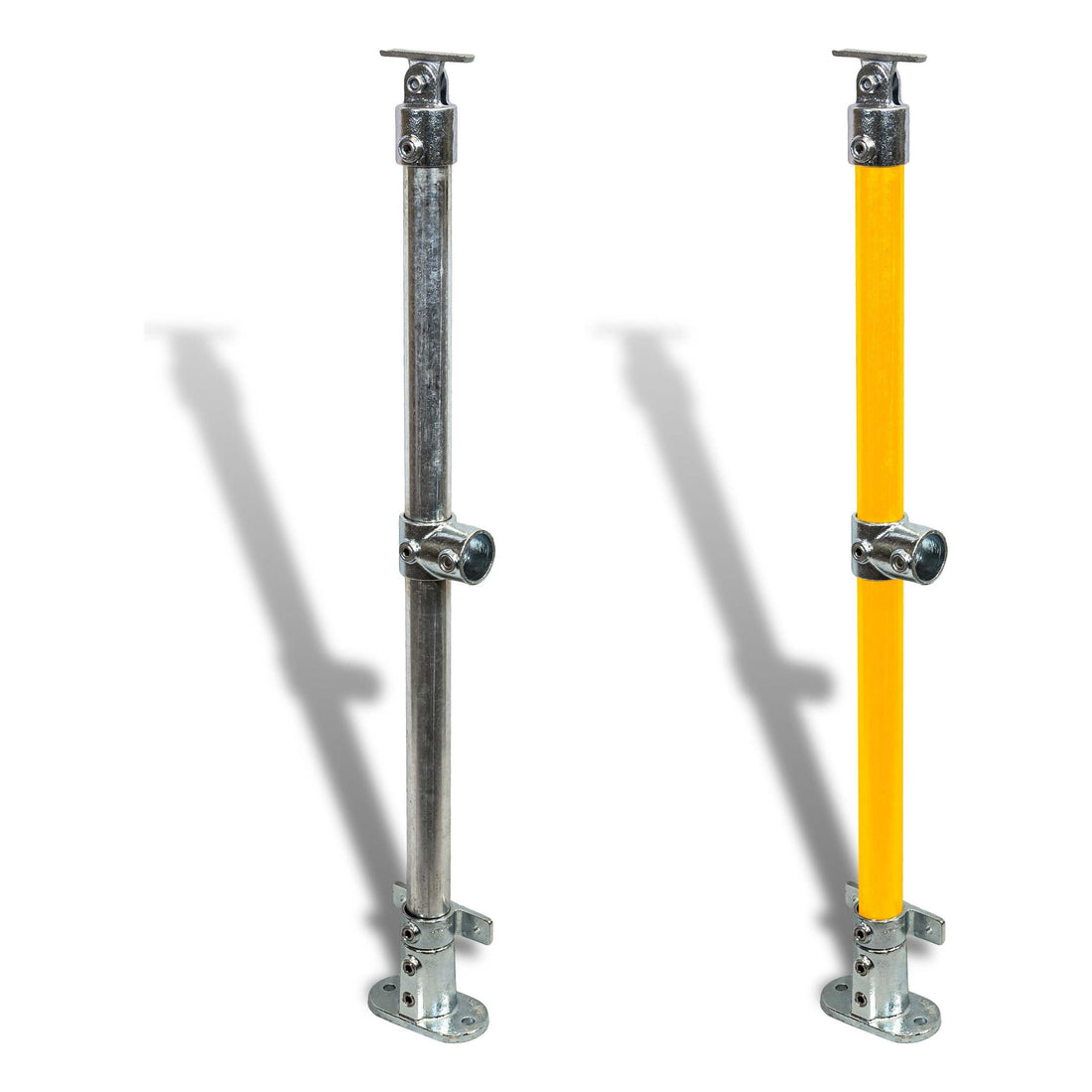 Cope Modular Rail - DDA End Stanchion (Straight Base) 35 kg Color Galvanised CMH-DDA-ES-SB-WM-G