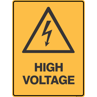 High Voltage Sign 300 x 450 mm 0.7 kg