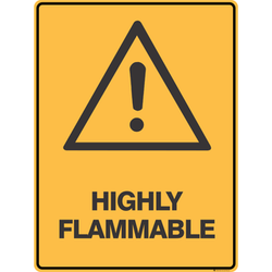 Highly Flammable Sign 300 x 450 mm 0.7 kg
