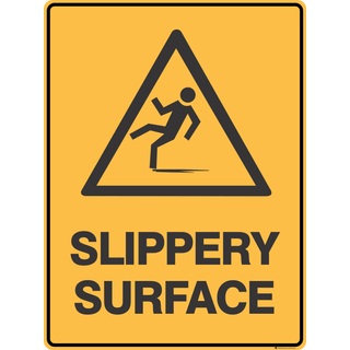 Slippery Surface Sign - Symbol 300 x 450 mm 0.7 kg