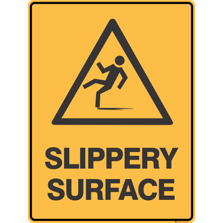Slippery Surface Sign - Symbol 300 x 450 mm