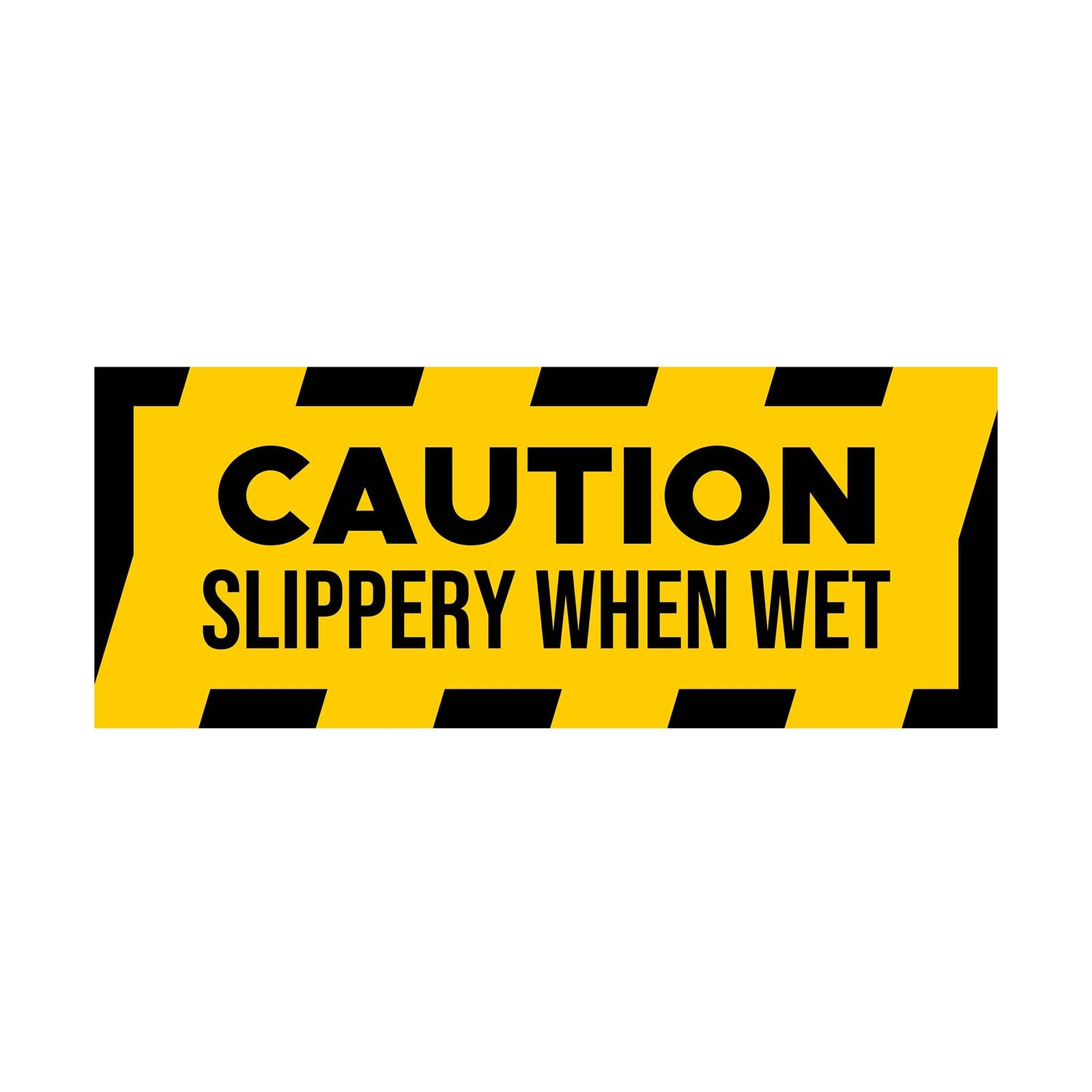 Caution Slippery When Wet Floor Sticker - 450 x 180mm 3.5 kg