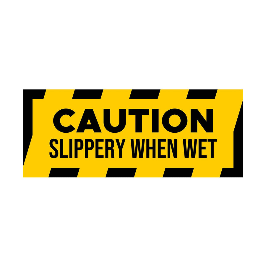 Caution Slippery When Wet Floor Sticker - 450 x 180mm 3.5 kg