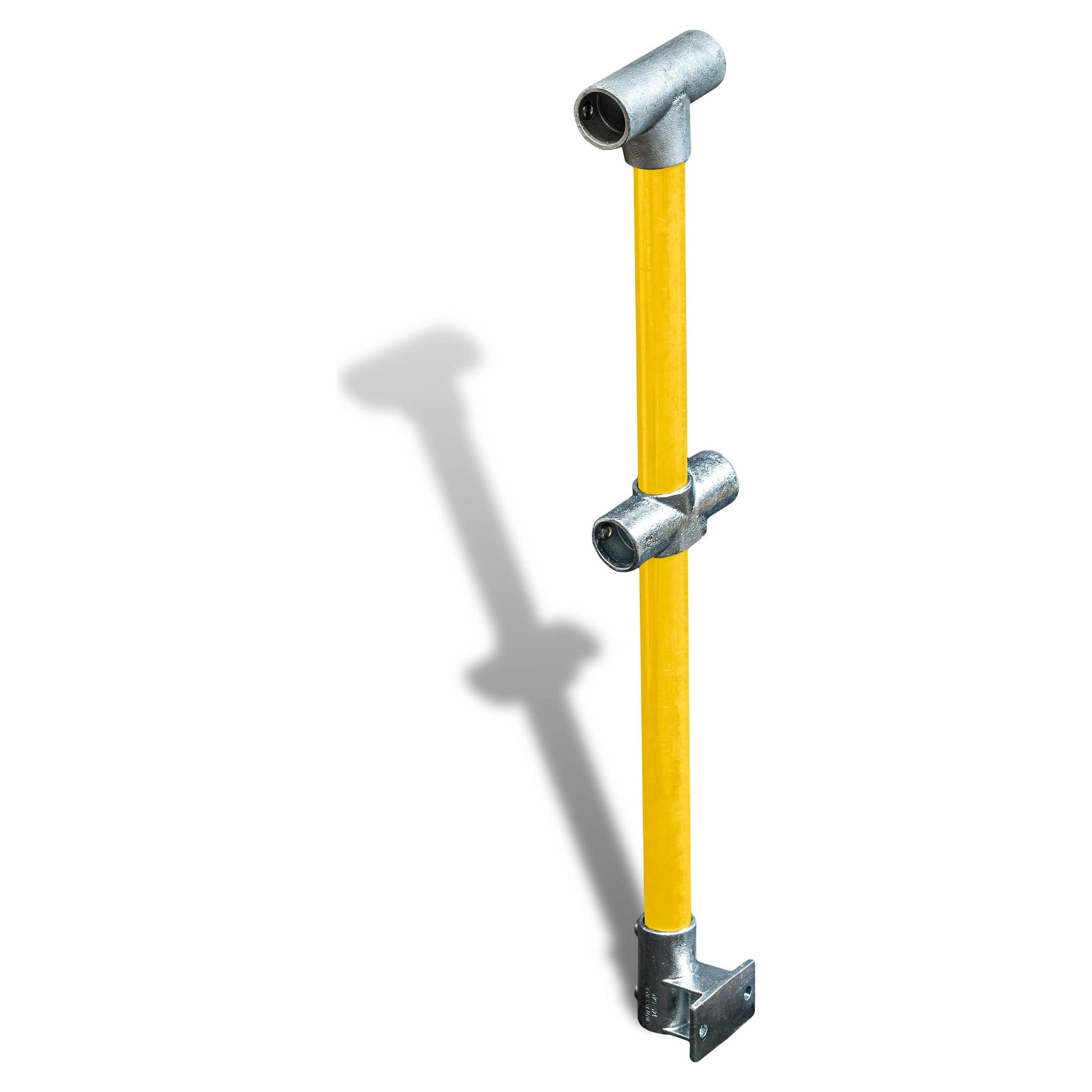 Cope Modular Handrail - Angled Through Stanchion - Wall Mount