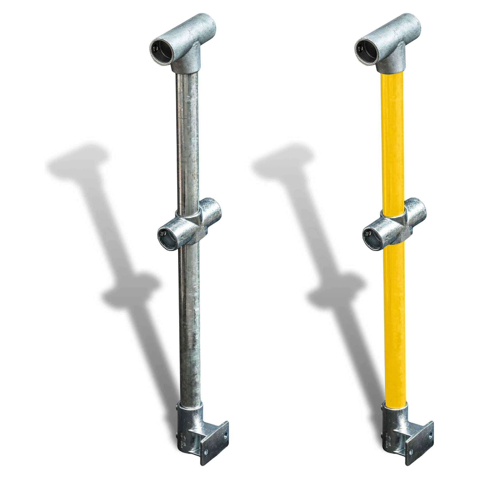 Cope Modular Handrail - Angled Through Stanchion - Wall Mount 35 kg Color Galvanised CMH-ATS-WM-G