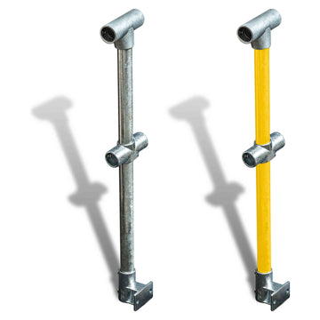 Cope Modular Handrail - Angled Through Stanchion - Wall Mount 35 kg Color Galvanised CMH-ATS-WM-G