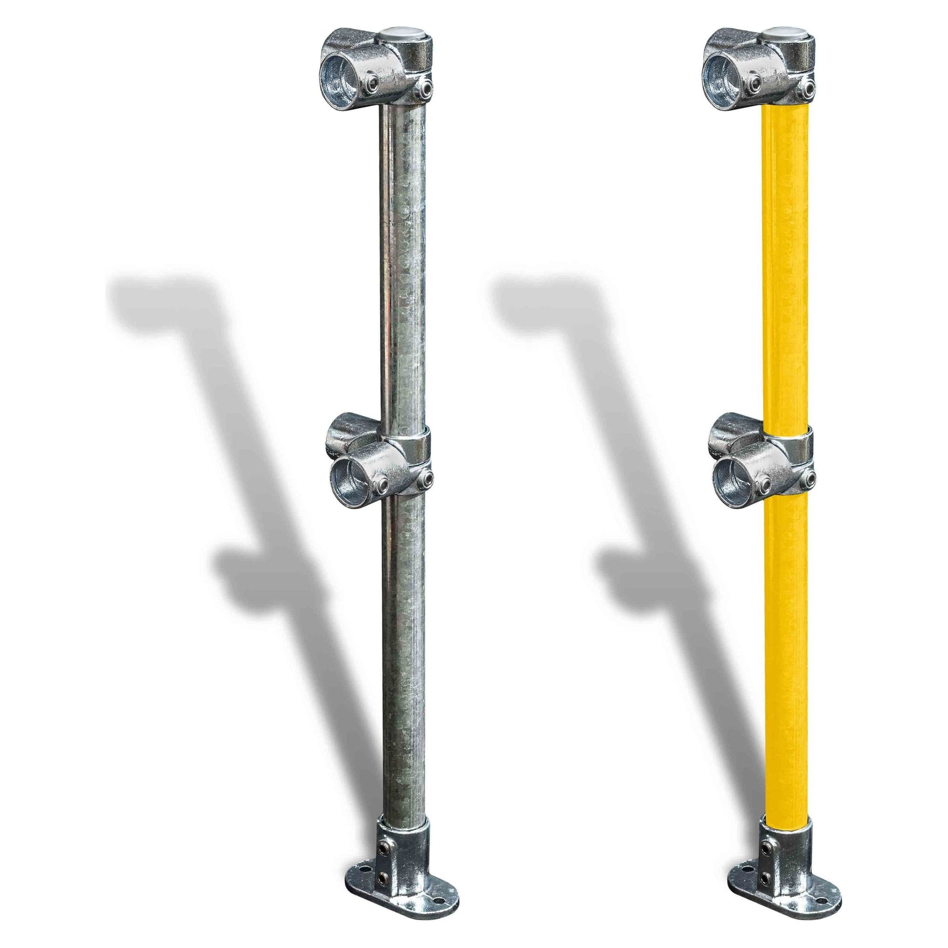 Cope Modular Handrail - Corner Stanchion (Horz) - Base Mount 35 kg Color Galvanised CMH-CS-HA-BM-G