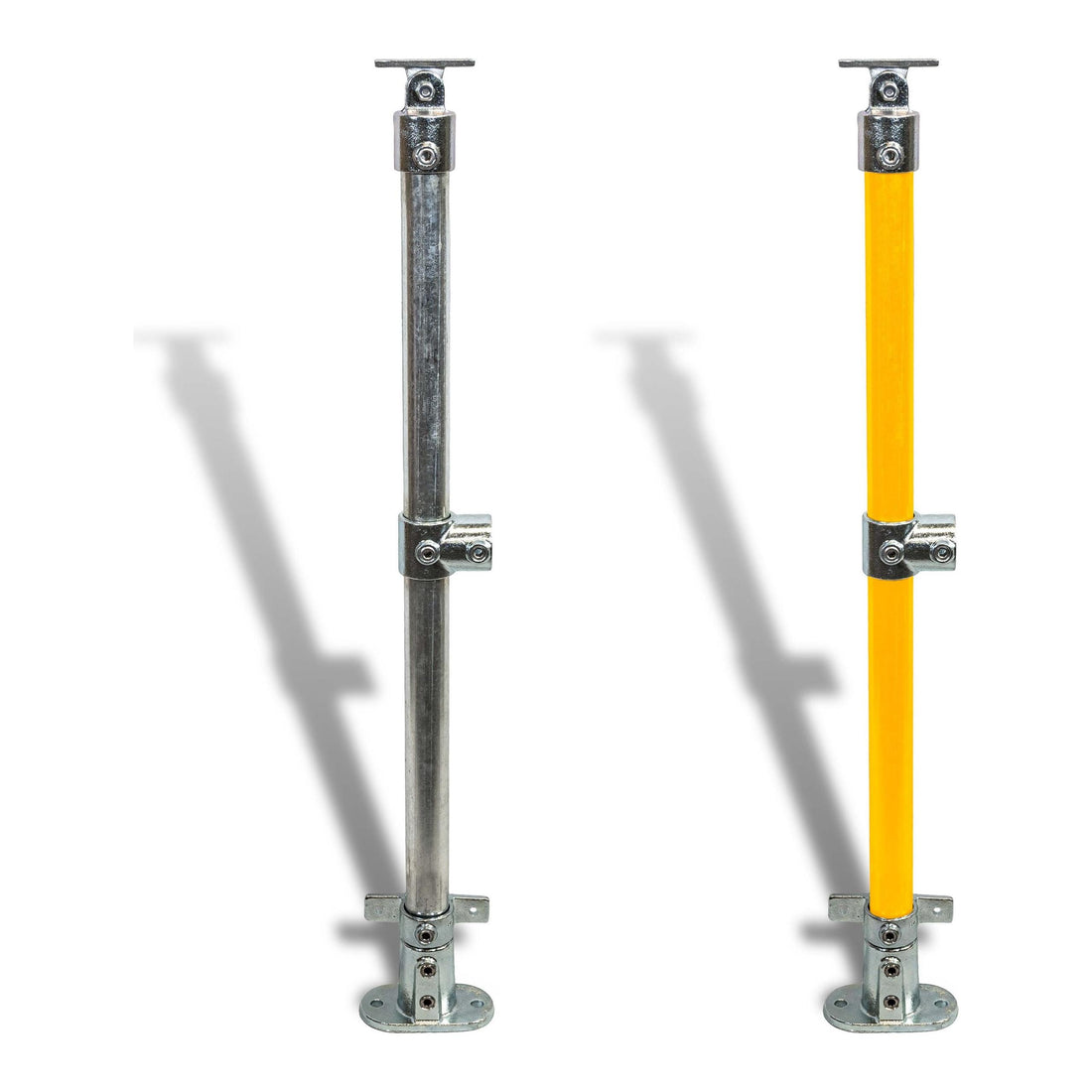 Cope Modular Rail - DDA End Stanchion (Straight Base) 35 kg Color Galvanised CMH-DDA-ES-SB-WM-G