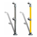 Cope Modular Handrail - End Stanchion (Rise Adjustable) - Base Mount 35 kg Color Galvanised CMH-ES-RA-BM-G