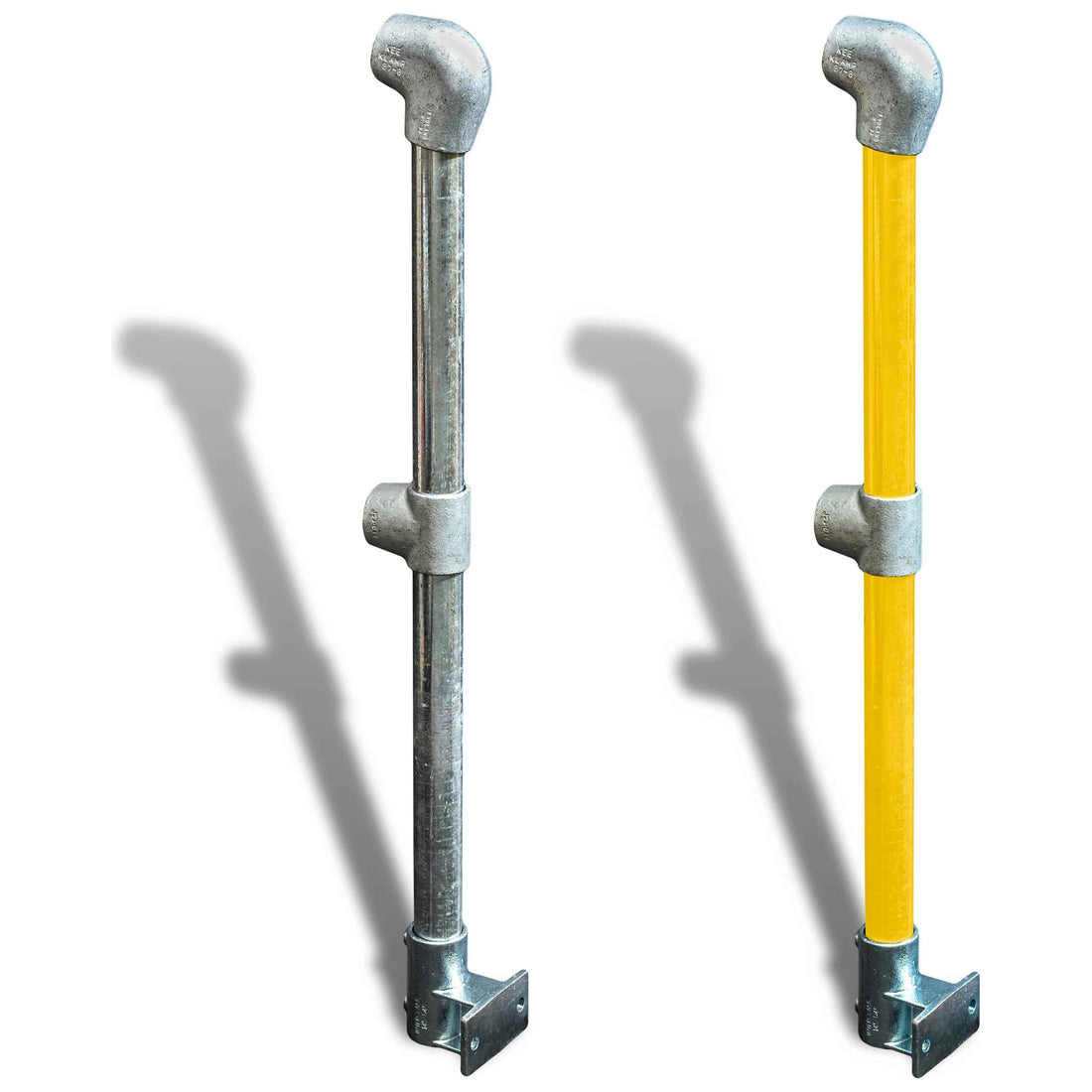 Cope Modular Handrail - End Stanchion (Rise) - Wall Mount 35 kg Color Galvanised CMH-ES-R-WM-G