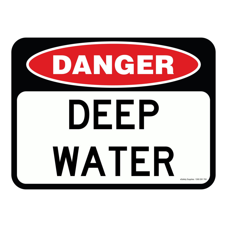 Danger Sign - Deep Water 3.5 kg 300mm x 450mm