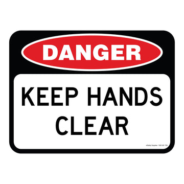 Danger Sign - Keep Hands Clear 3.5 kg 300mm x 450mm