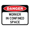 Danger Sign - Worker In Confined Space 3.5 kg 300mm x 450mm