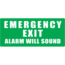 Emergency Exit - Alarm will sound (GREEN) | 365x170mm 3.5 kg
