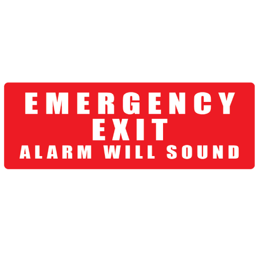 Emergency Exit - Alarm will sound (RED) 3.5 kg