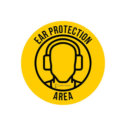 Ear Protection Area Floor Sticker - 400mm 3.5 kg