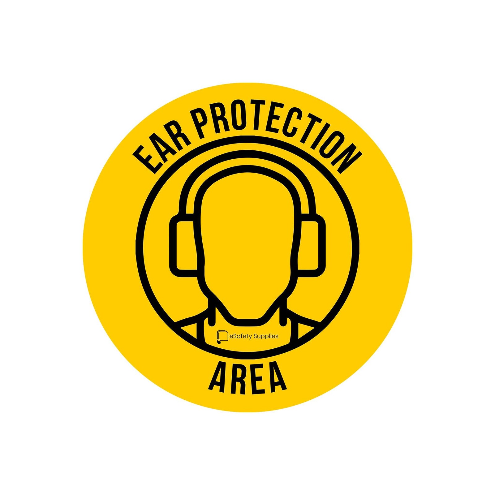 Ear Protection Area Floor Sticker - 400mm 3.5 kg