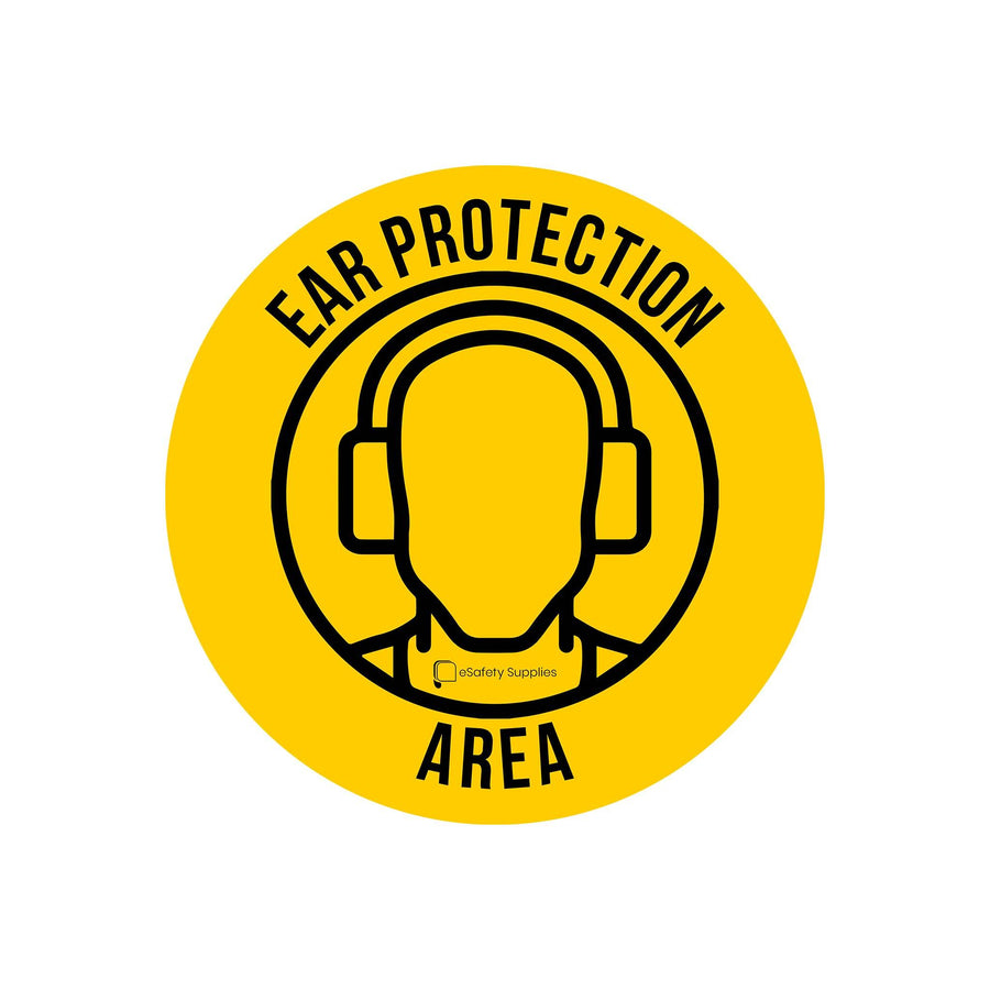 Ear Protection Area Floor Sticker - 400mm 3.5 kg