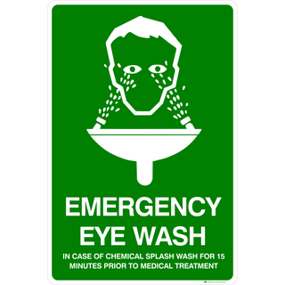 Emergency Eye Wash Sign 300 x 450 mm 0.7 kg