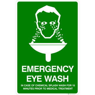 Emergency Eye Wash Sign 300 x 450 mm