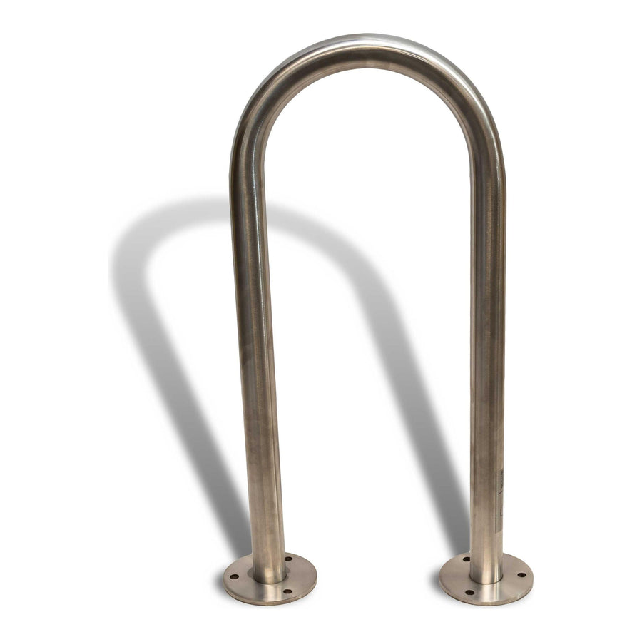Bike Rack - Surface Mount - Narrow Hoop - Stainless Steel