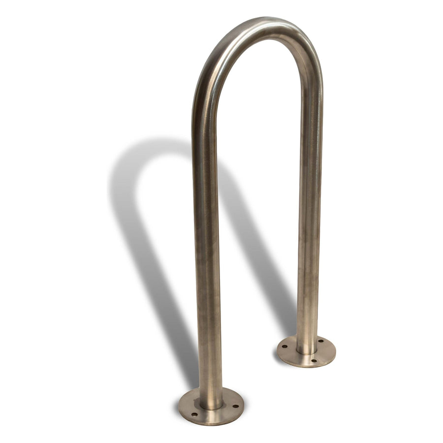 Bike Rack - Surface Mount - Narrow Hoop - Stainless Steel 49 kg