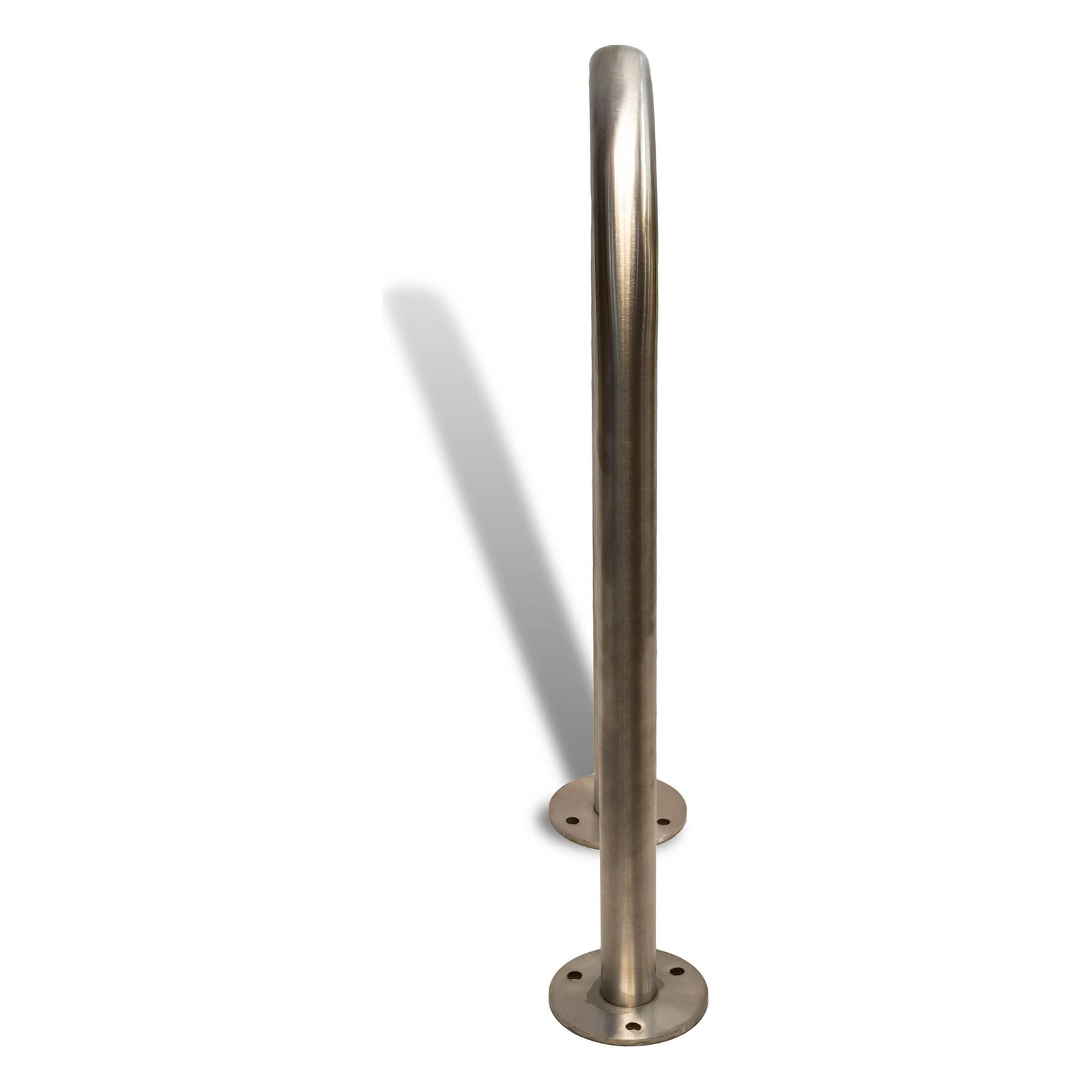 Bike Rack - Surface Mount - Narrow Hoop - Stainless Steel