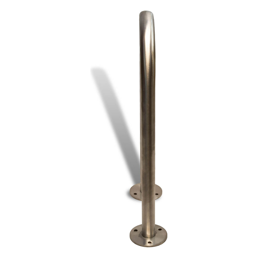 Bike Rack - Surface Mount - Narrow Hoop - Stainless Steel