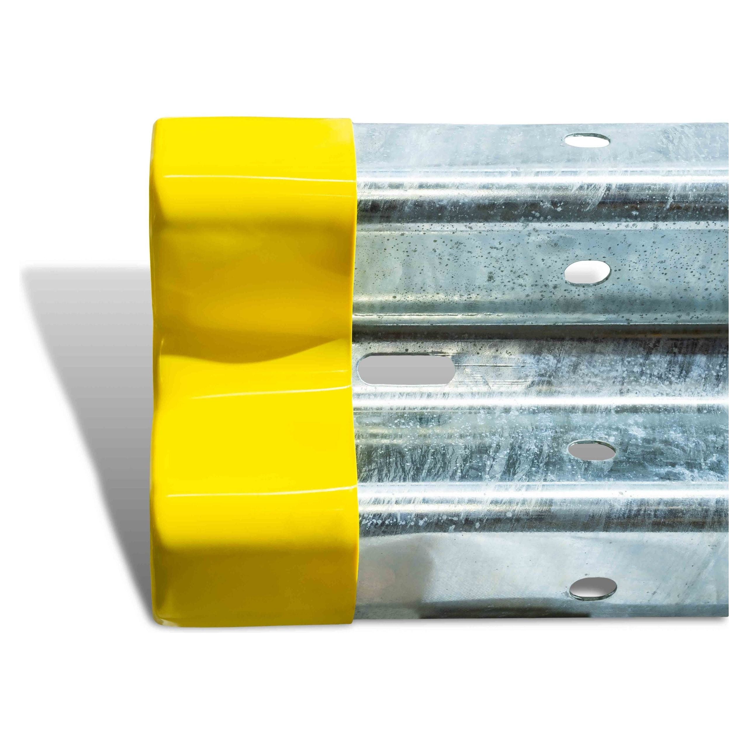 Yellow Guard Rails With Caps Guard Rail W Beam Yellow Rubber Sock – eSafety Supplies
