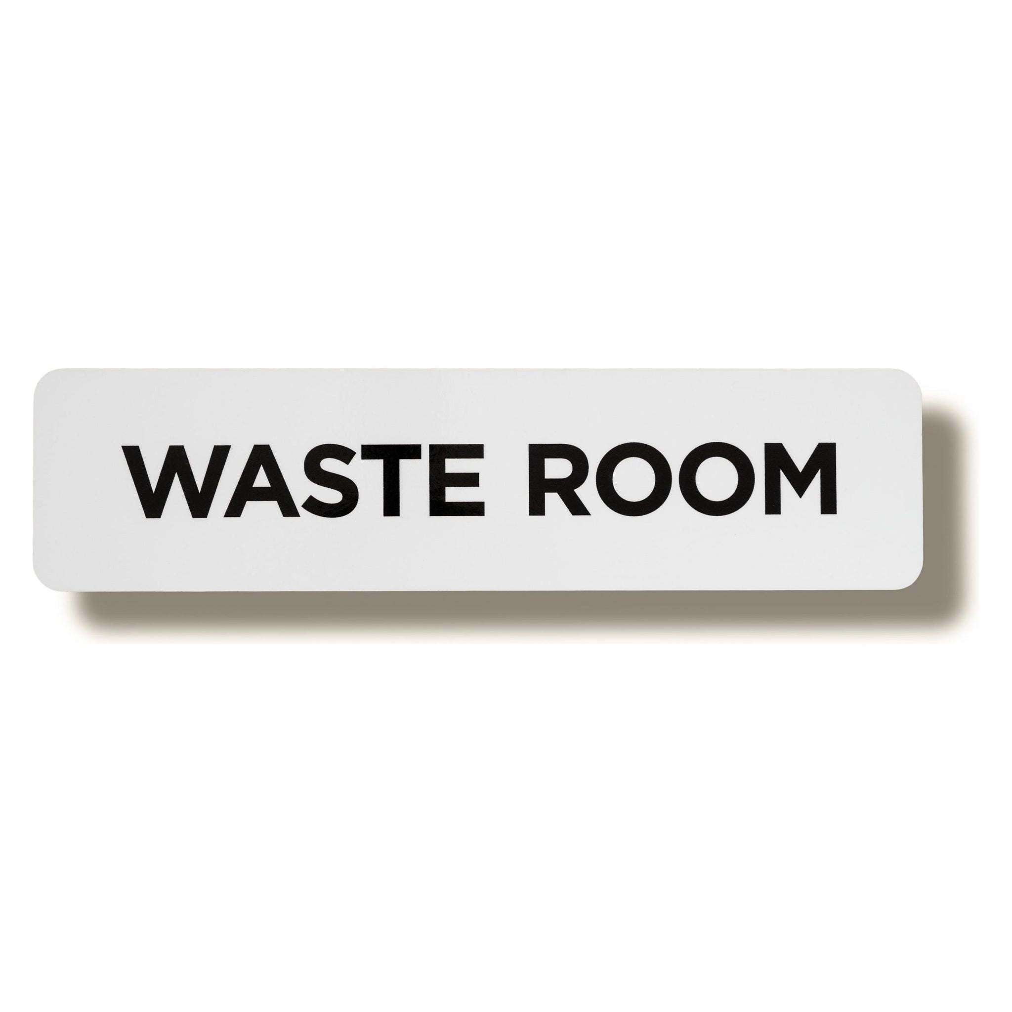 waste room sign