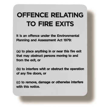 offence relating to fire exits