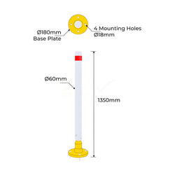 Flexible Sign Delineator Post - 1350mm High