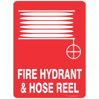 Fire Hydrant & Hose Reel Sign 3.5 kg 300mm x 450mm