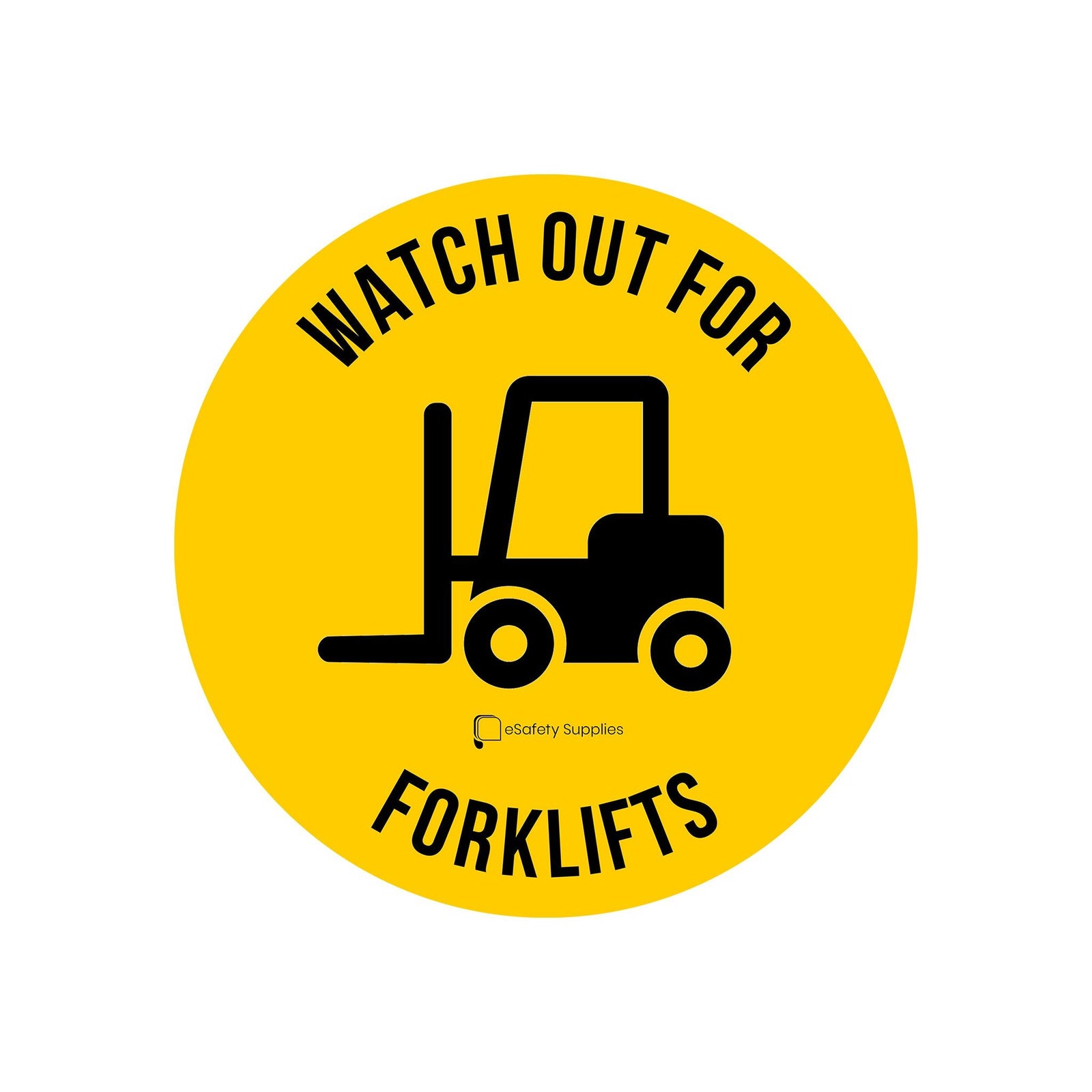 Watch Out of Forklifts Floor Sticker - 400mm 3.5 kg